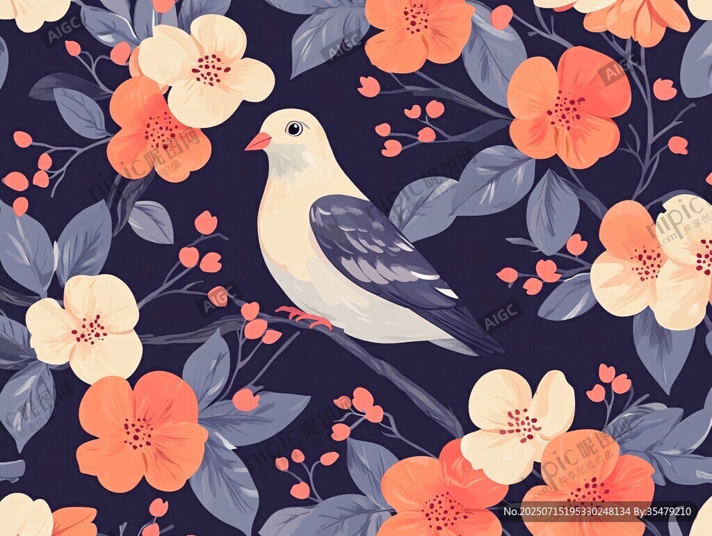 花鳥(niǎo)圖案 雅致的自然風(fēng)情