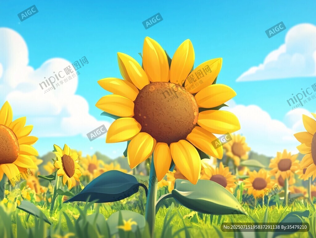 向日葵花海的夢(mèng)幻風(fēng)景