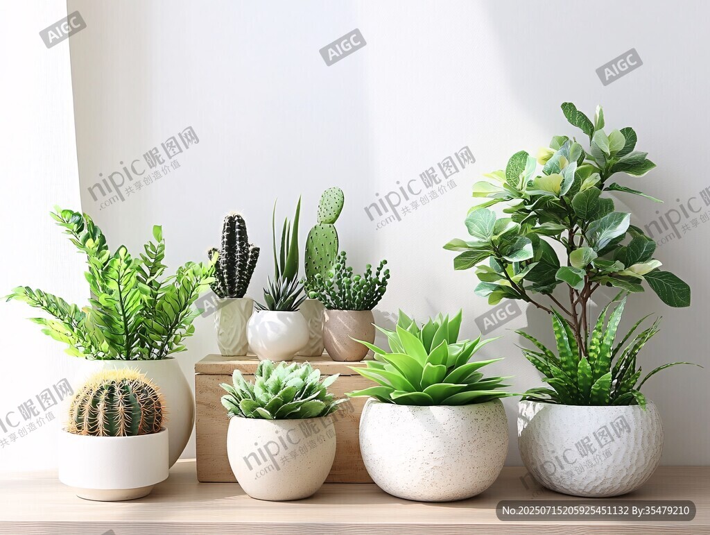 室內(nèi)綠植盆栽組合展示