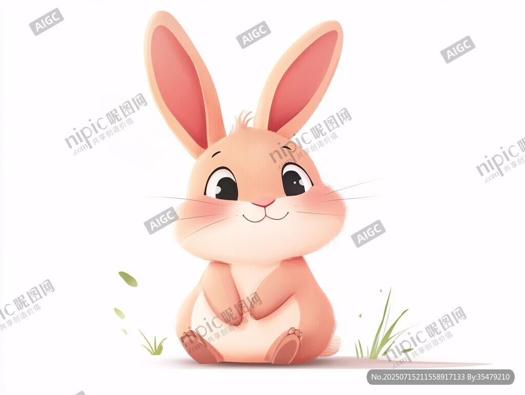 可愛(ài)萌趣小兔子插畫