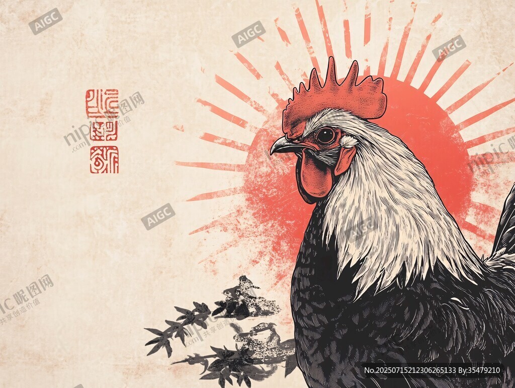 雄雞破曉圖