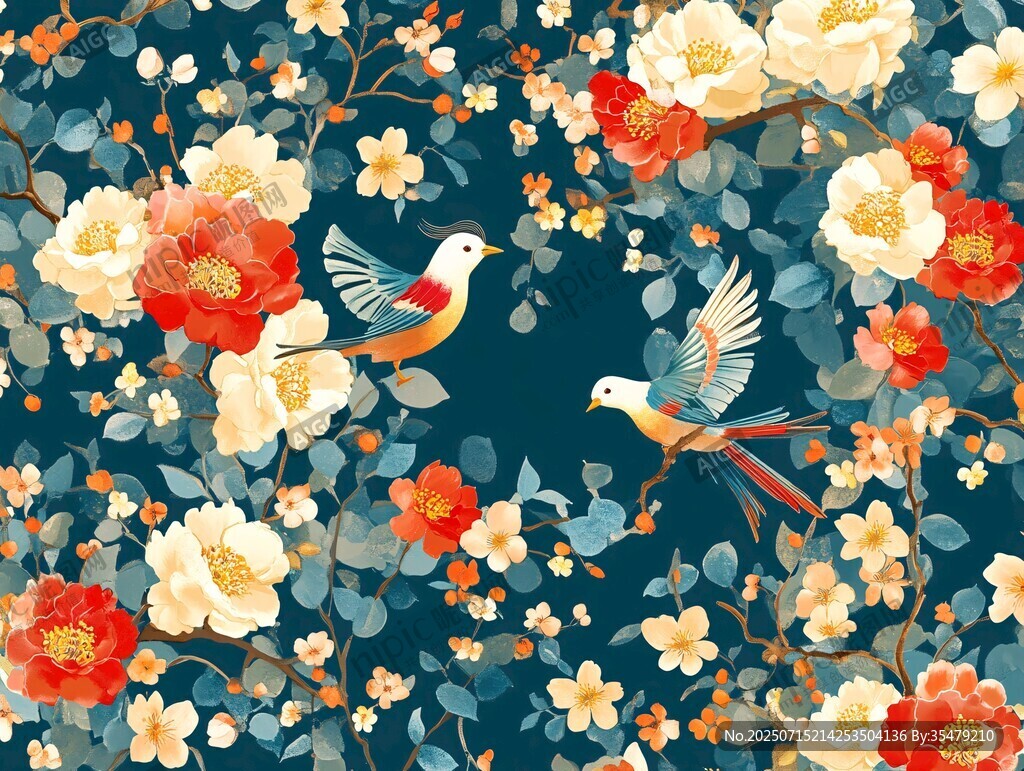 花鳥同春圖