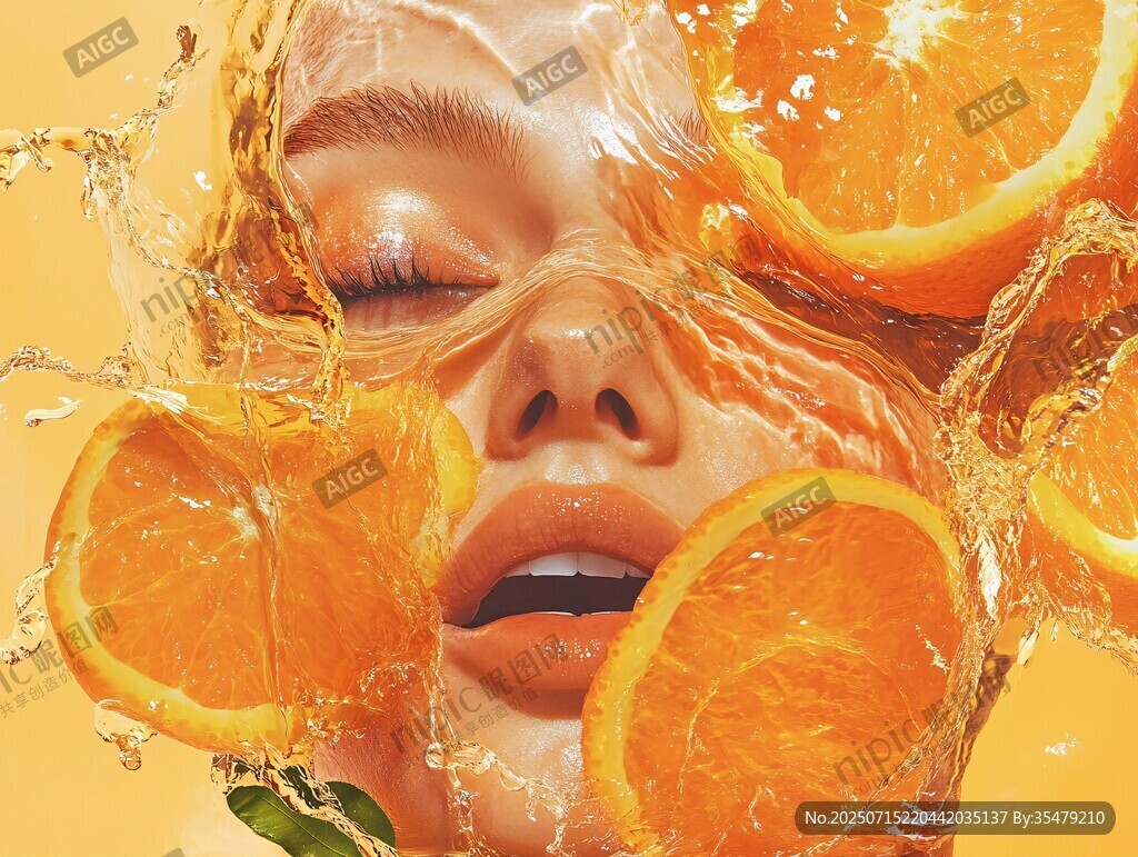 橙子飛濺下的夢幻面容