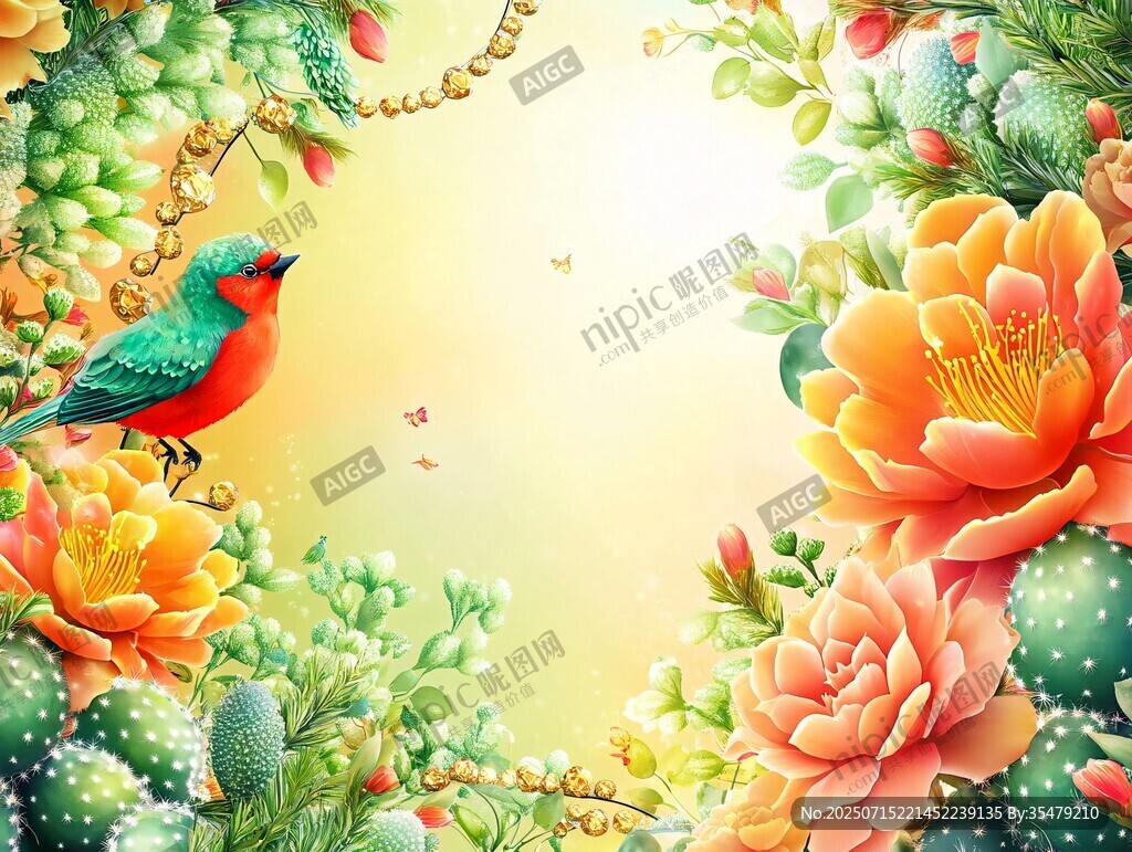 花鳥相映的夢幻植物景致
