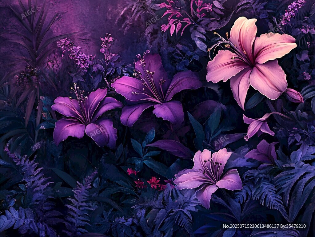 夢(mèng)幻紫色花卉植物景觀(guān)