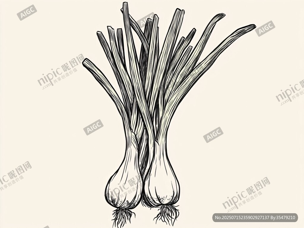 手繪青蔥插畫(huà)