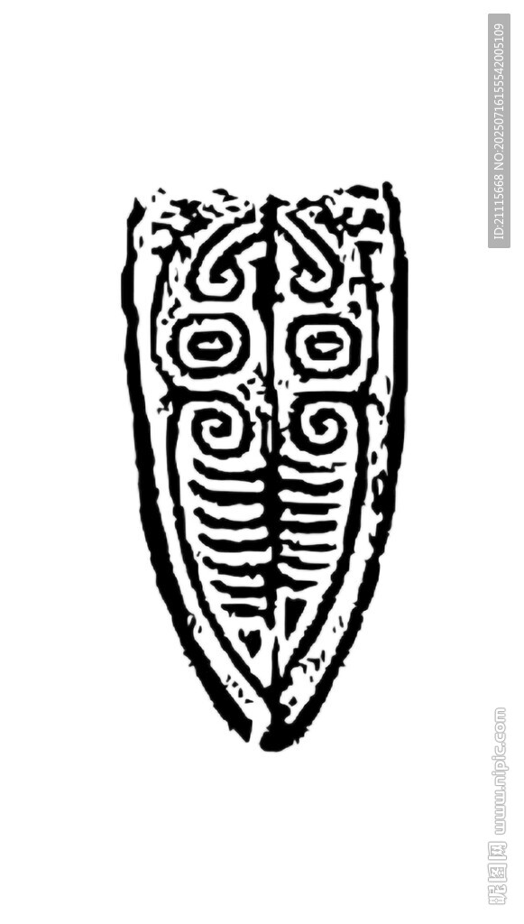 古代盾牌紋飾圖案蟬紋中國(guó)古典