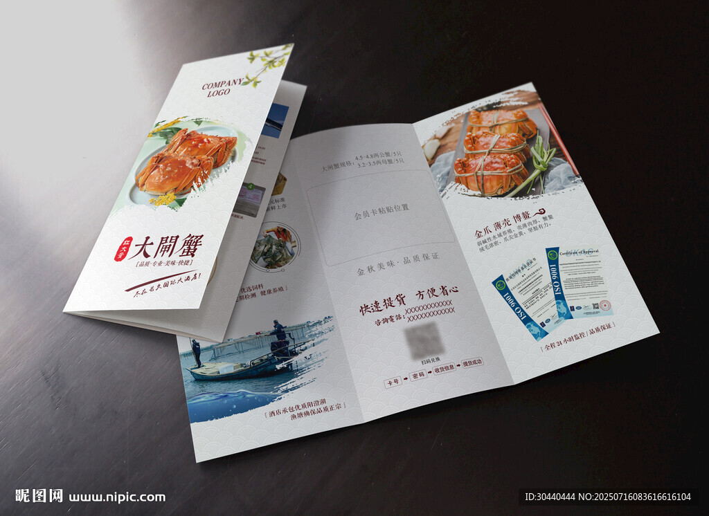 大閘蟹三折頁 