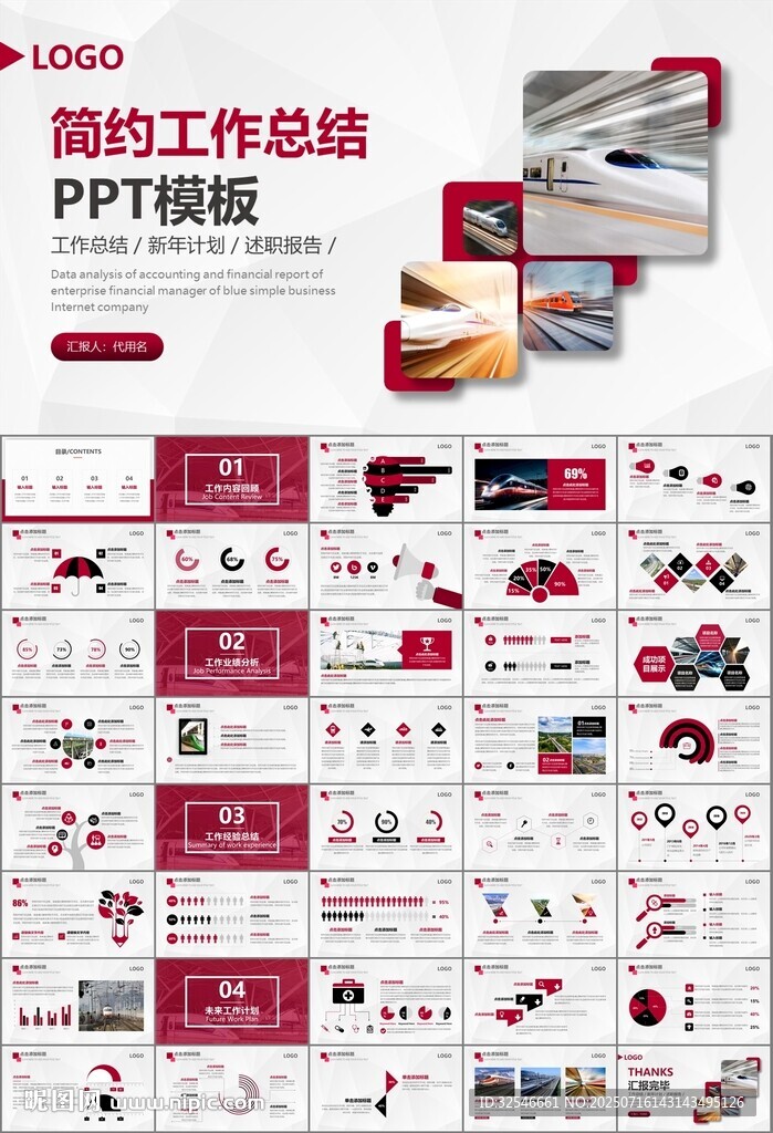 復(fù)興號(hào)高鐵火車(chē)動(dòng)車(chē)鐵路PPT