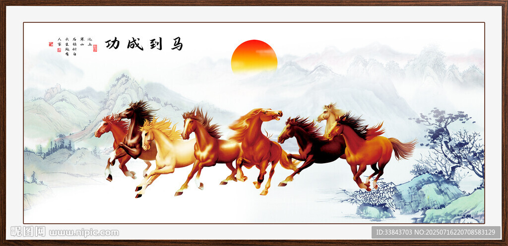 駿馬圖 八馬圖
