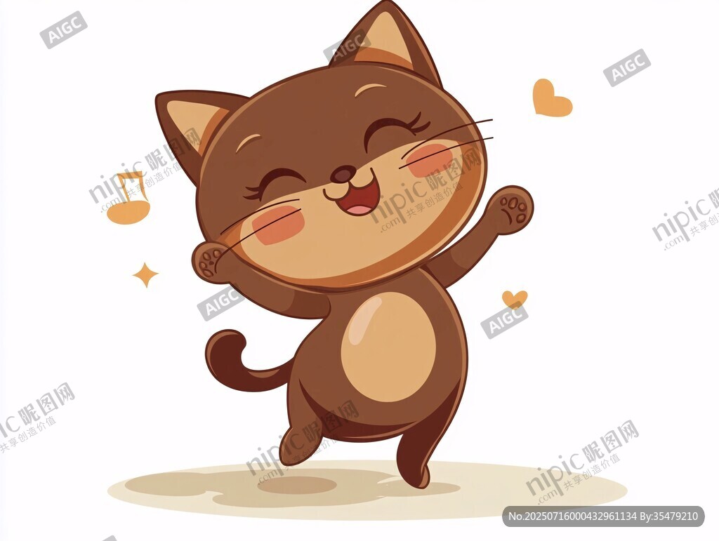 歡快小貓快樂起舞
