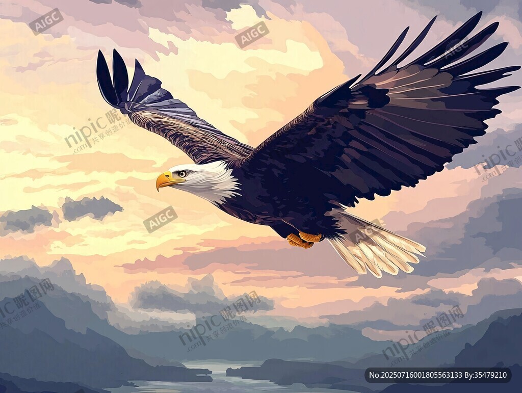 翱翔天際的雄鷹