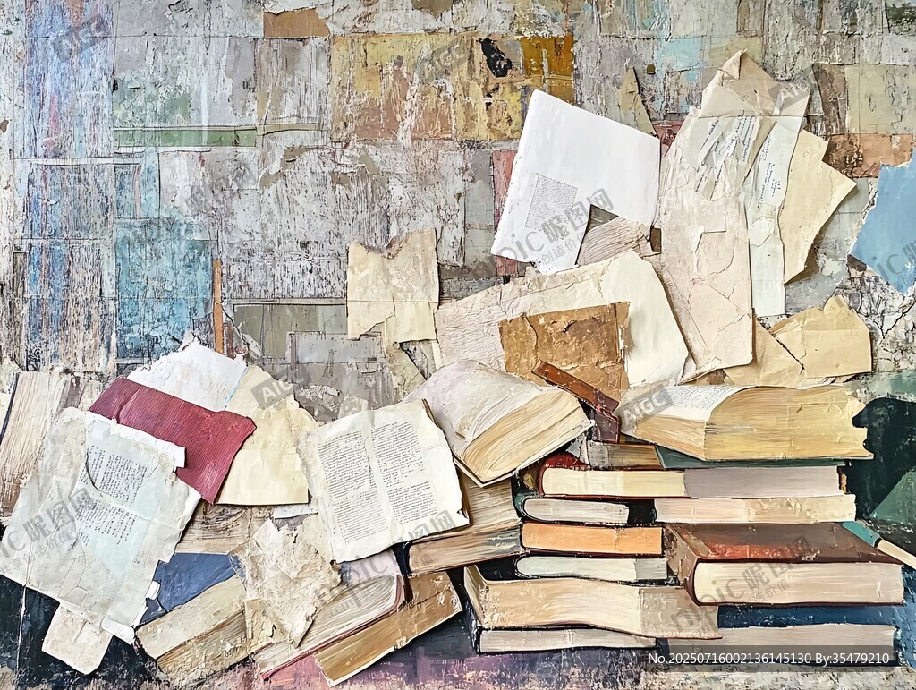 舊書廢紙堆中的歲月痕跡