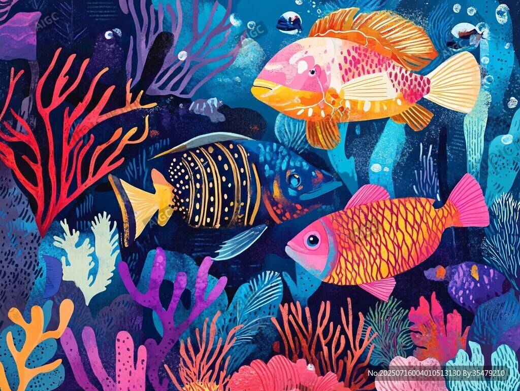 夢幻海底世界多彩魚類