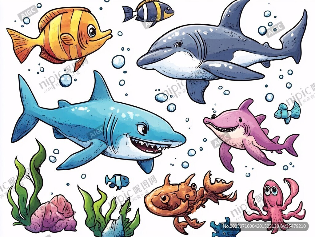 可愛海洋生物大集合