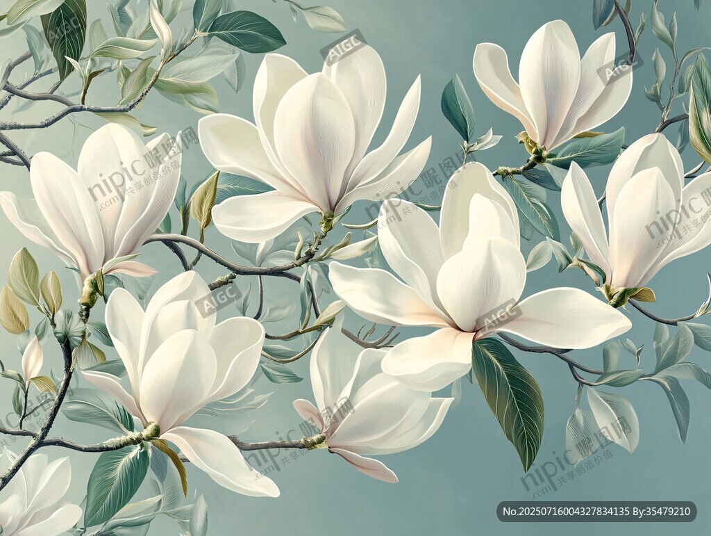 玉蘭花枝圖
