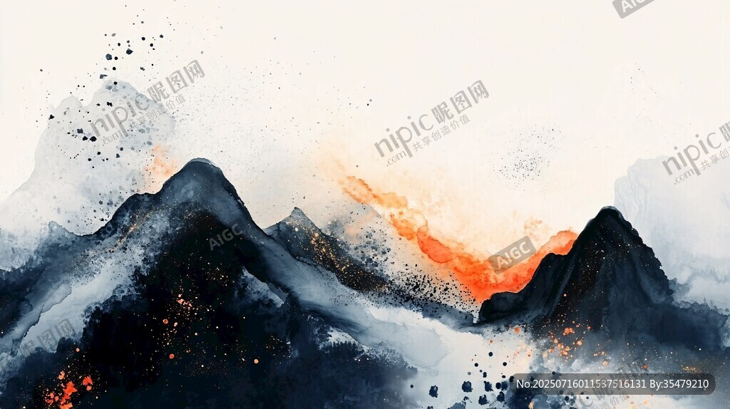 水墨山水間的絢爛光影