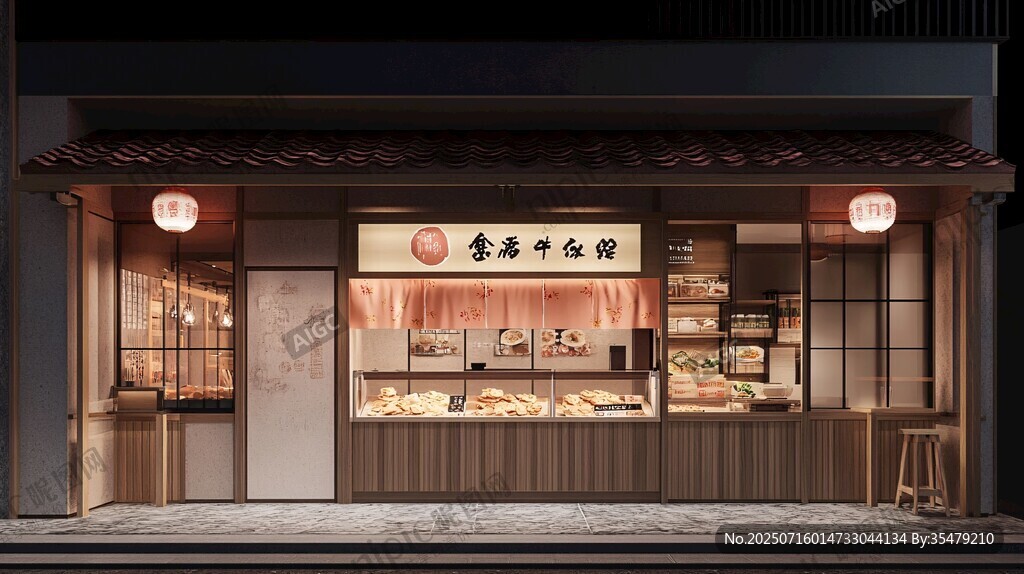 日式傳統(tǒng)糕點(diǎn)店外觀