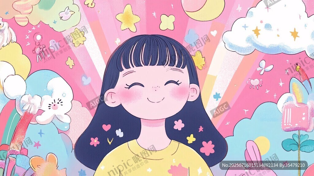 夢幻少女置身繽紛童話世界