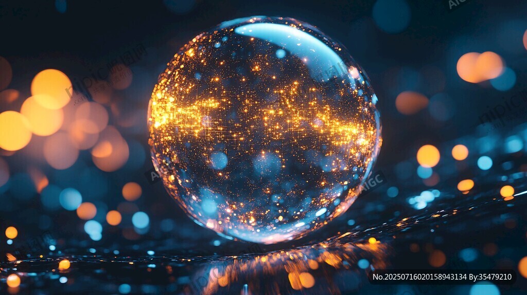 夢(mèng)幻發(fā)光球體科技氛圍感