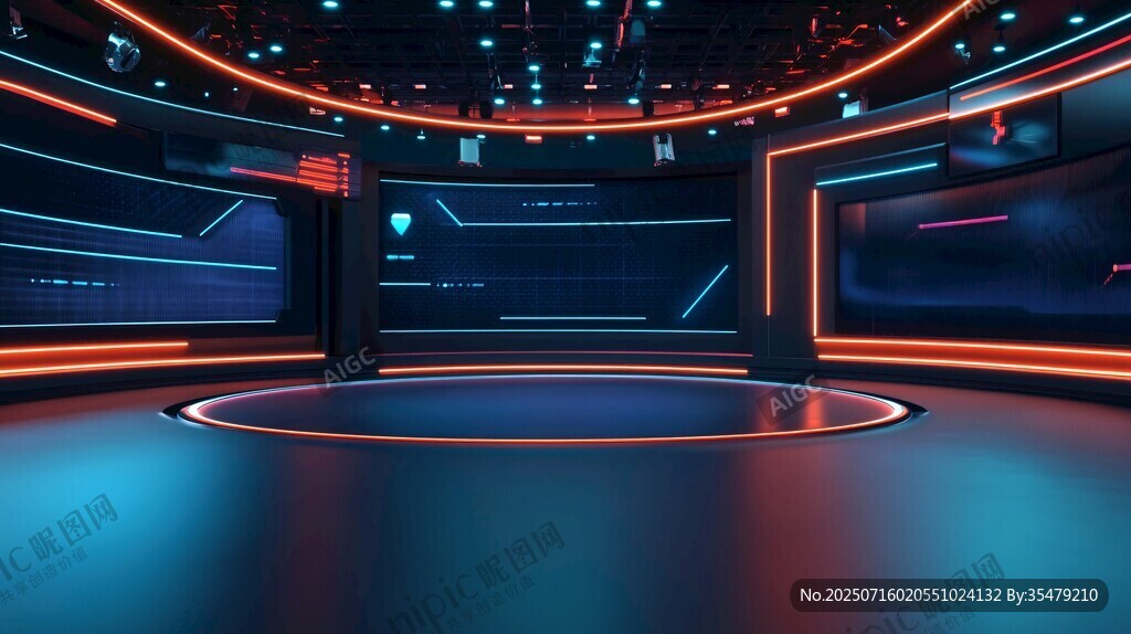 未來感科技演播廳場景
