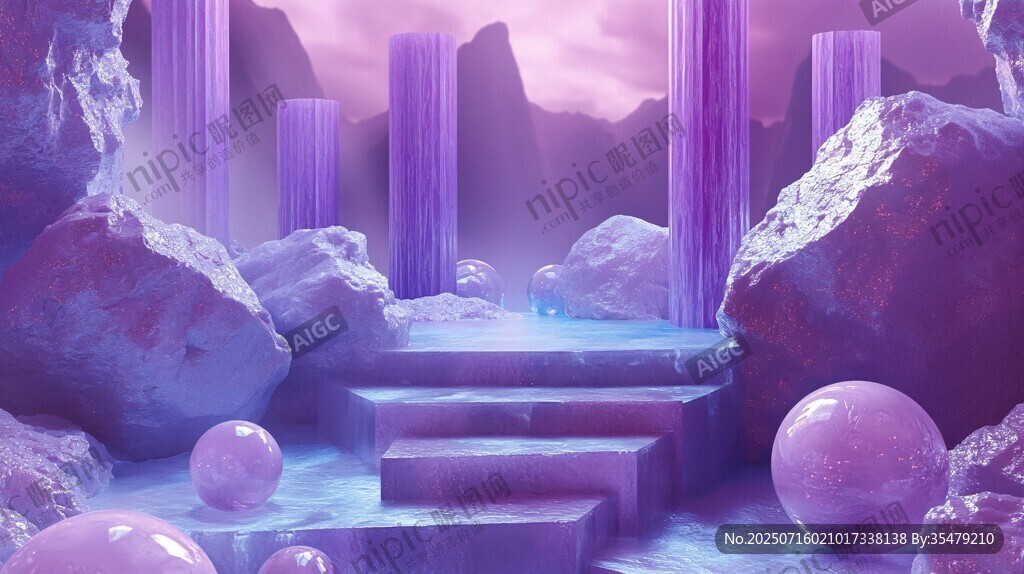 夢(mèng)幻紫色神秘奇幻場景