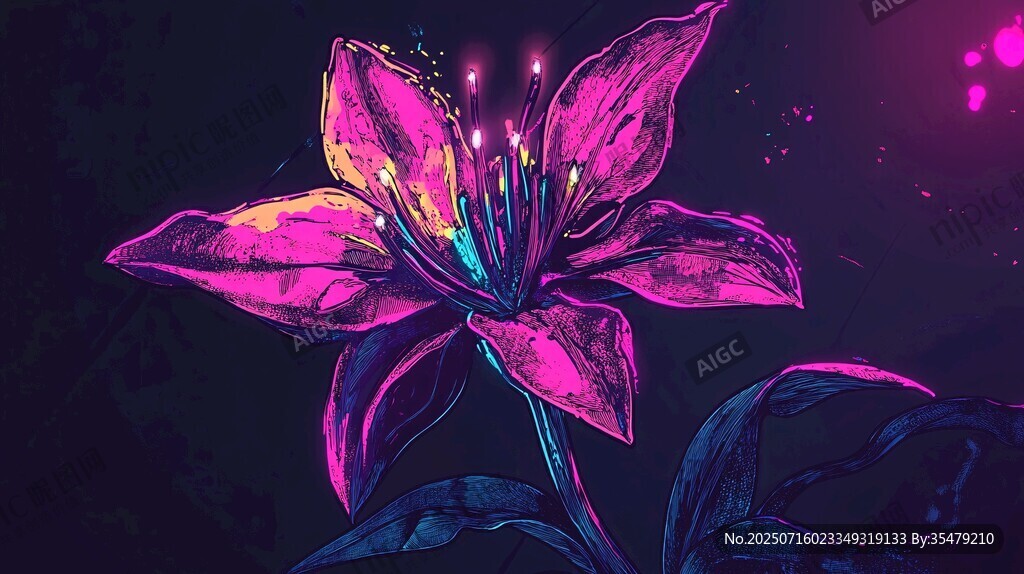 夢幻霓虹百合花綻放