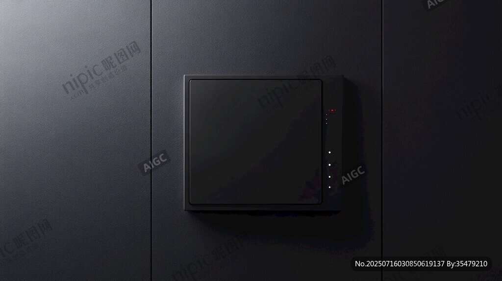 黑色現(xiàn)代感墻面電器裝置
