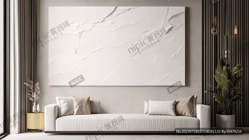 現(xiàn)代簡(jiǎn)約風(fēng)客廳裝飾畫展示