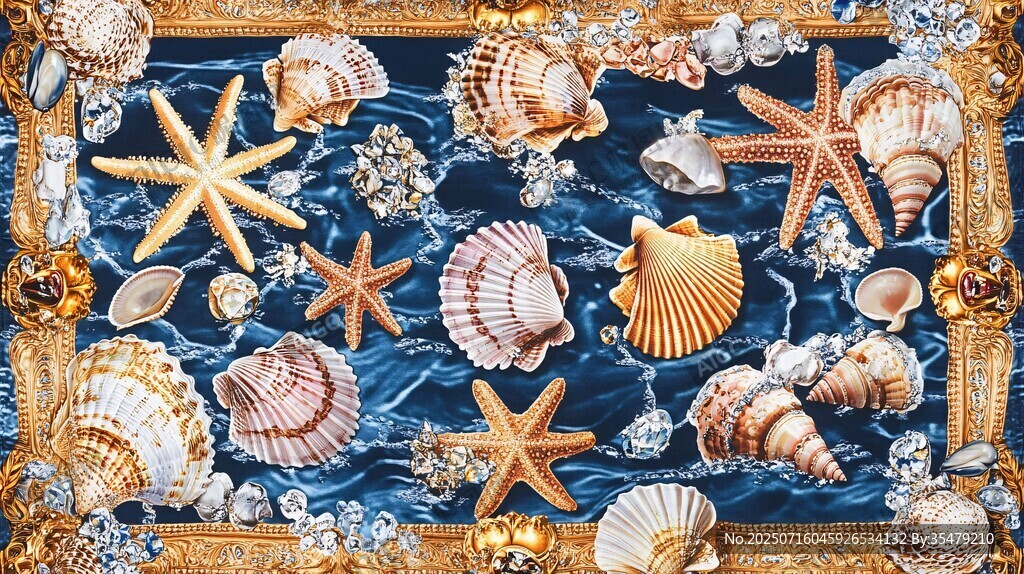海洋貝殼與海星的夢幻組合
