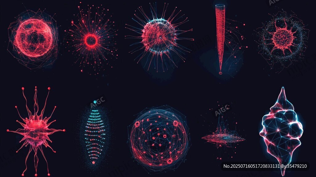 炫彩科幻風抽象幾何元素