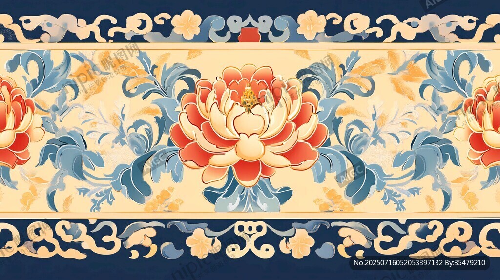 古典牡丹花卉傳統(tǒng)紋樣