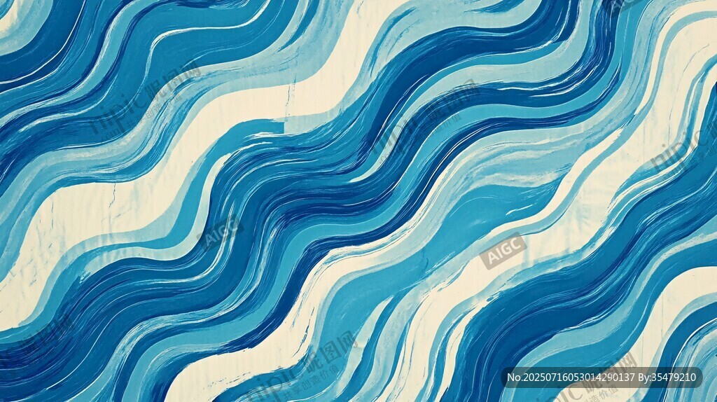 藍白波浪紋理圖案背景