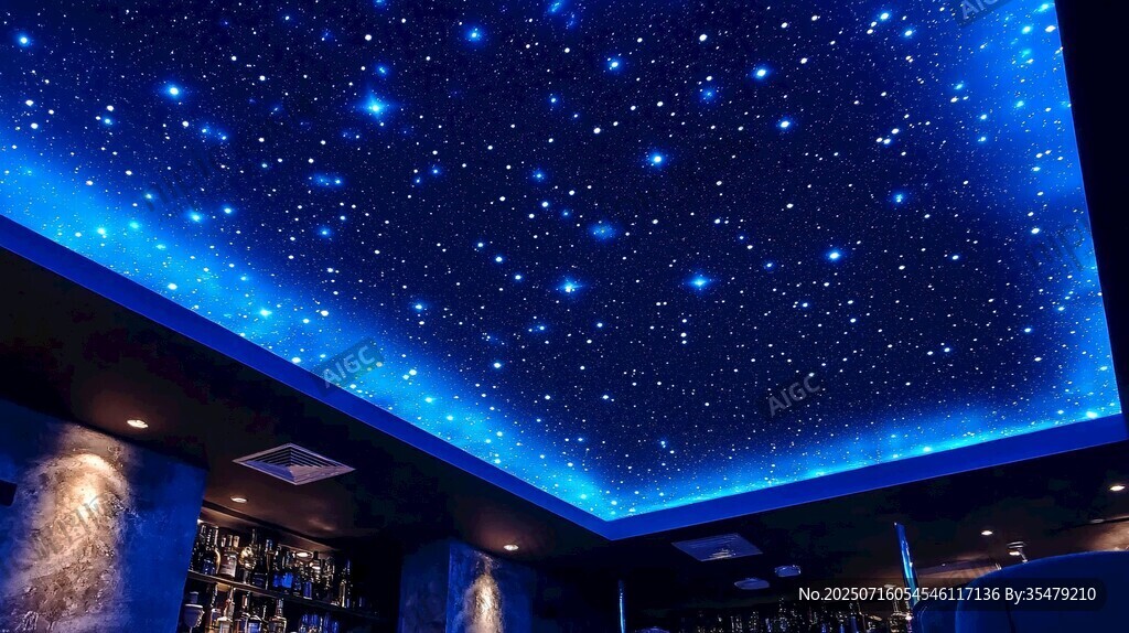 夢(mèng)幻星空主題室內(nèi)天花板