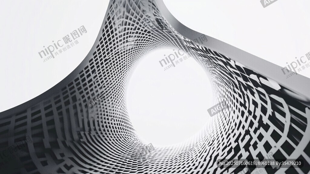 未來感幾何線條建筑空間