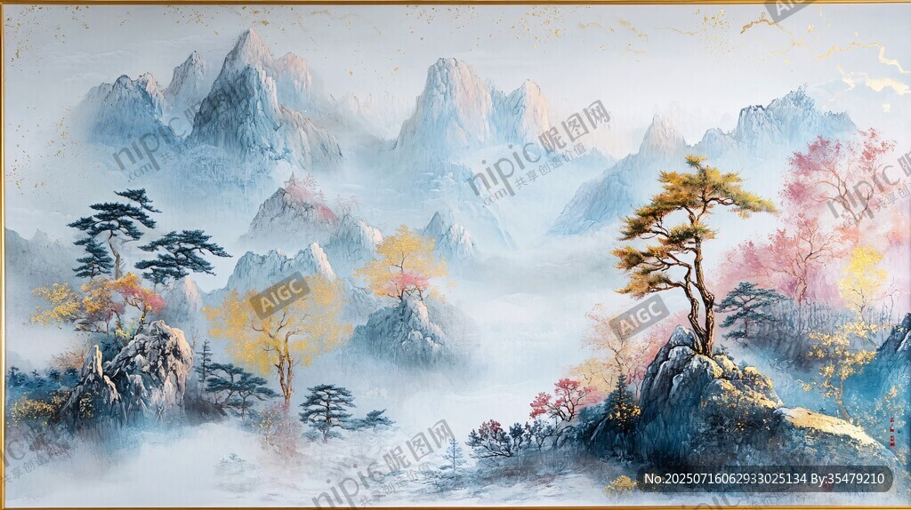 水墨山水意境畫