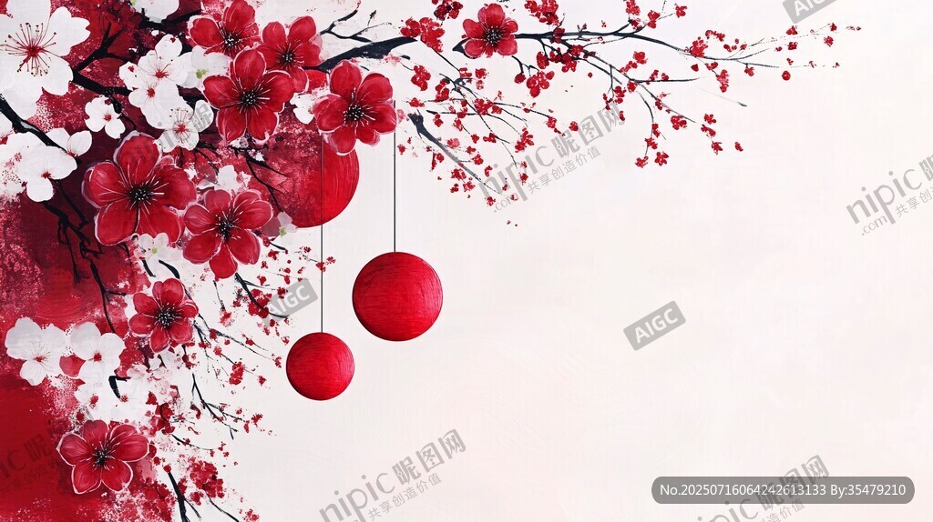 紅梅懸球賀新春