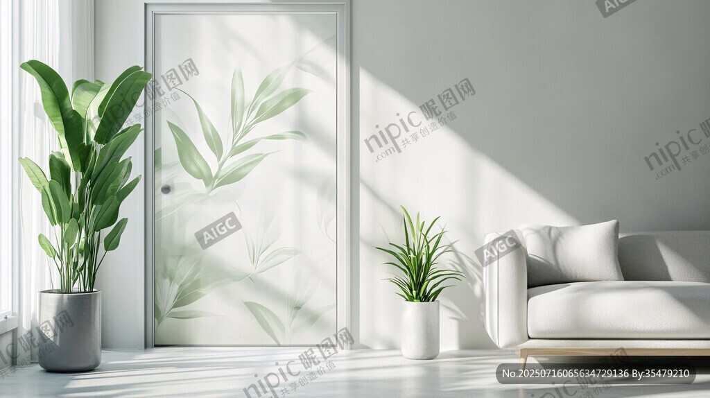 清新綠植裝點簡約室內空間
