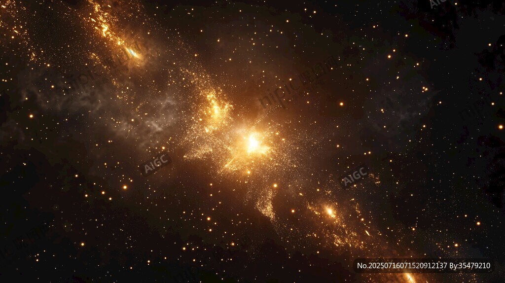璀璨星系閃耀宇宙空間
