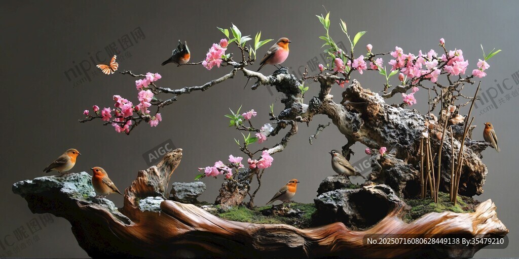 春日花鳥(niǎo)盆景藝術(shù)佳作