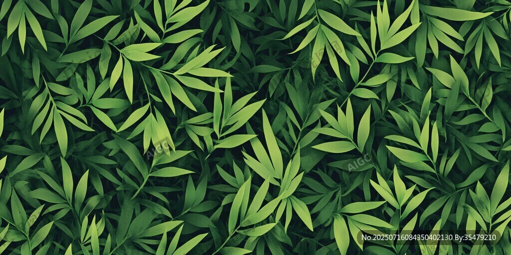 翠綠竹葉無縫背景圖案