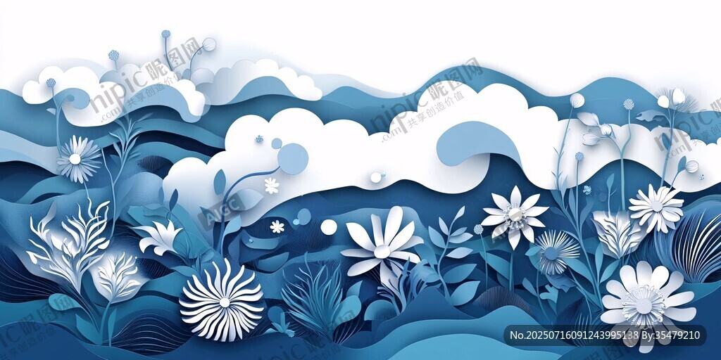 紙藝海洋花卉夢幻景觀