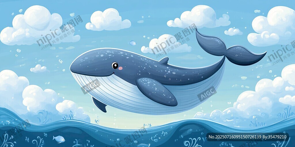 天空中遨游的夢(mèng)幻鯨魚