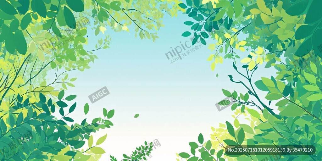 夏日綠蔭下的清新自然