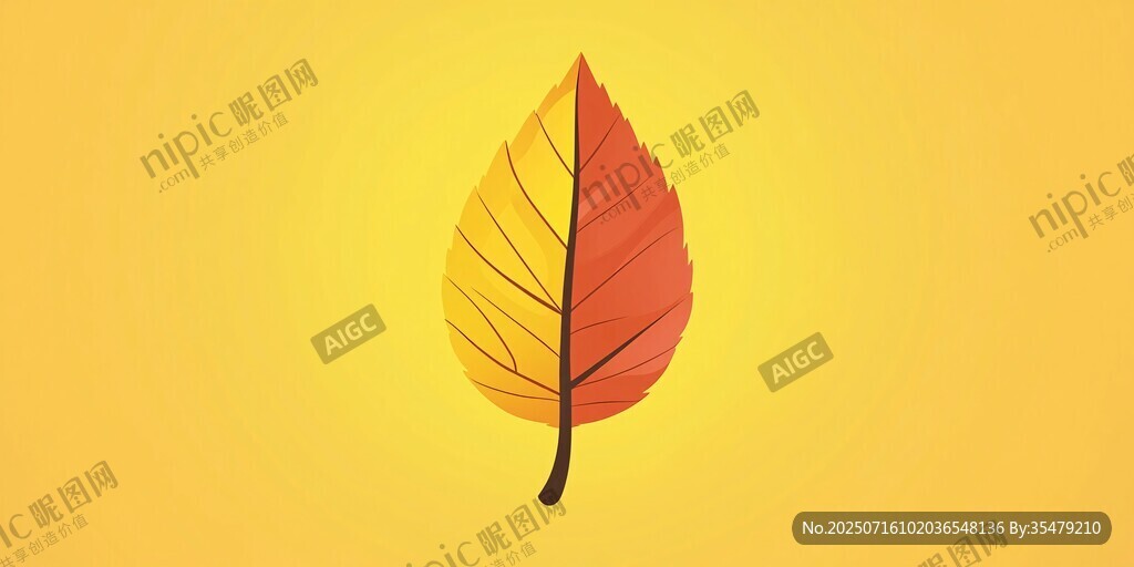 一葉知秋的溫暖色調(diào)畫面