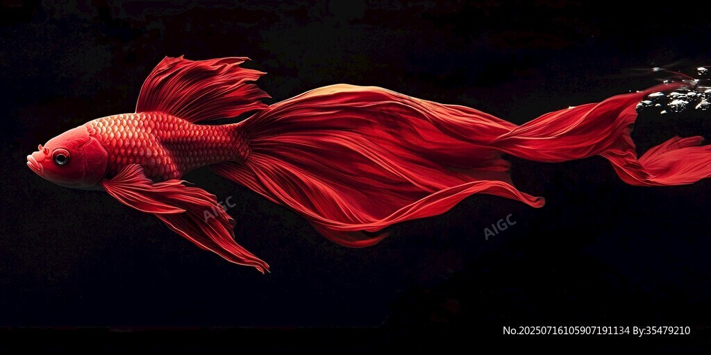 紅金魚(yú)水中優(yōu)雅游弋