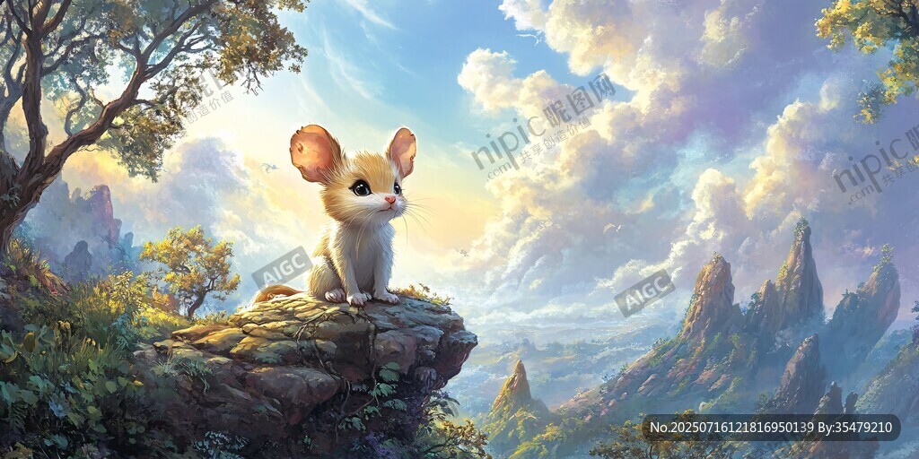 懸崖邊的可愛小老鼠