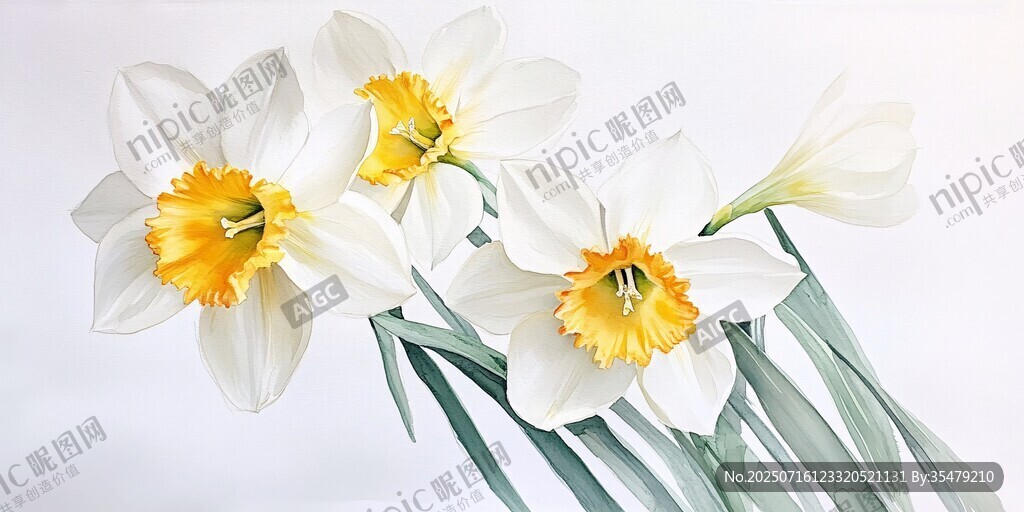 優(yōu)雅水仙綻放