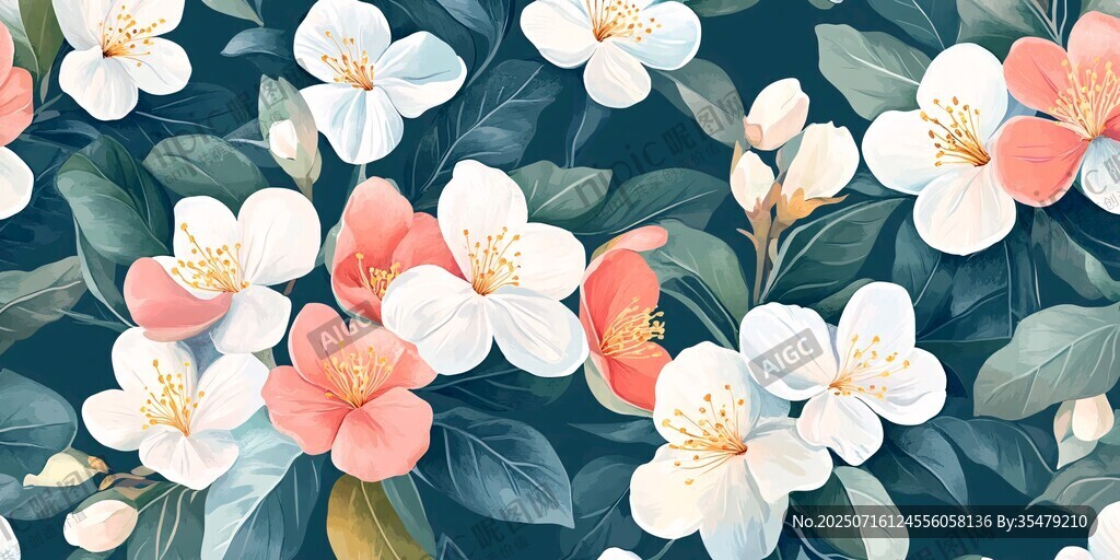花卉圖案背景 清新花朵風(fēng)