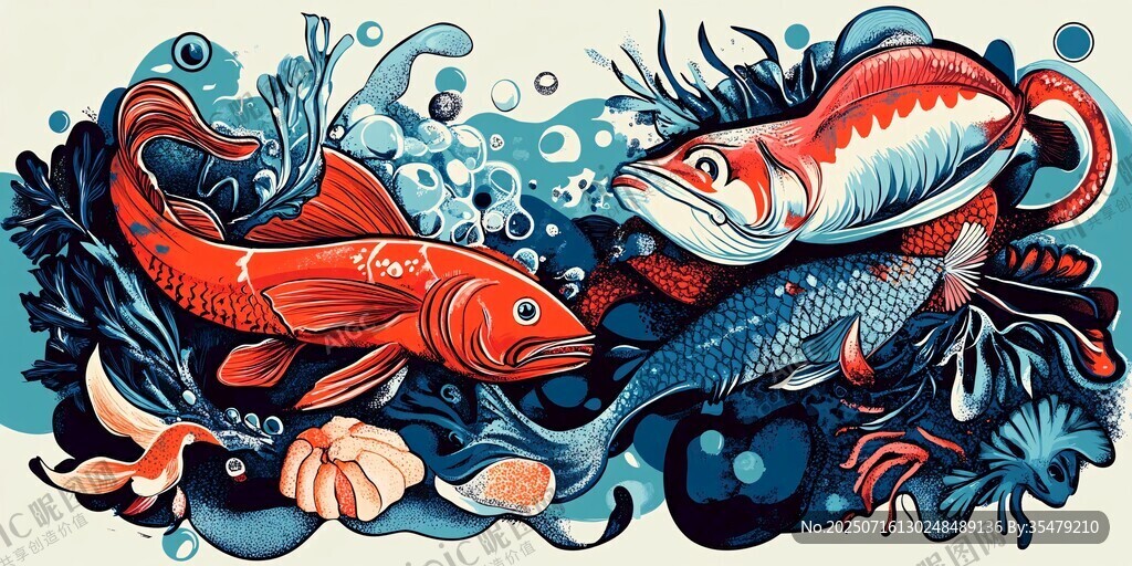 海底魚群的奇幻共生圖景